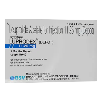 Лейпрорелин (Люкрин депо аналог, Элигард аналог) 11.25 мг :: Luprodex лиофил. для приг. р-ра для п/к введ. №1